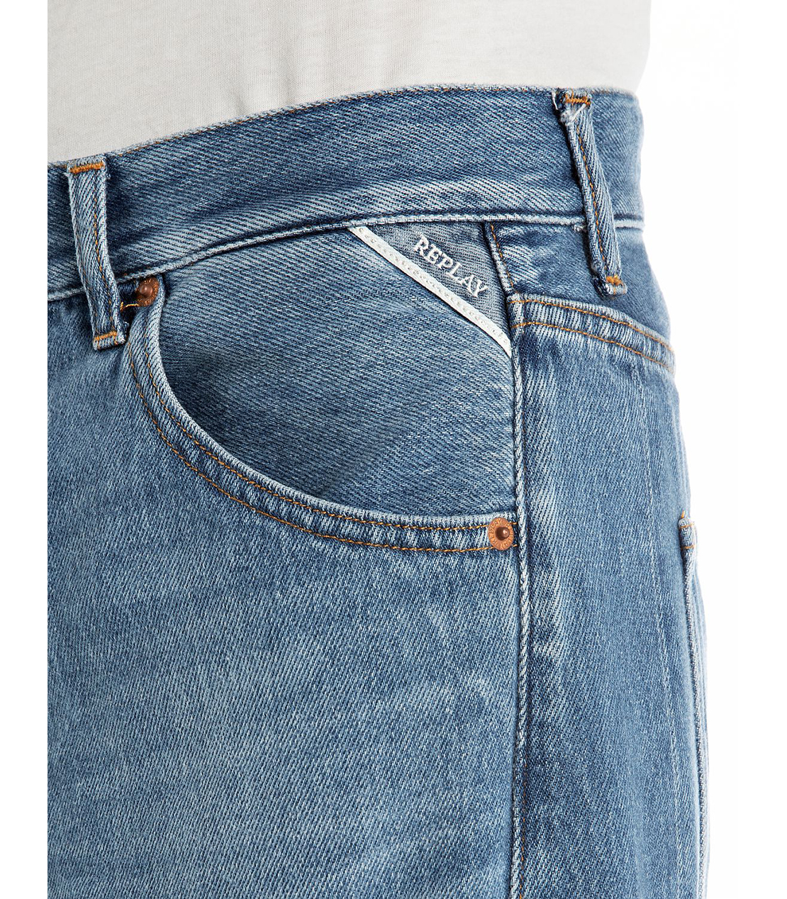 バギーフィットNARJA コットンリヨセルブルーデニム 詳細画像 ブルー 6